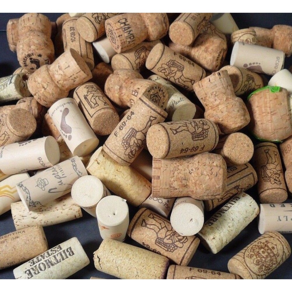 Lot of 130+ Assorted Recycled Champagne & Wine Corks For Crafts